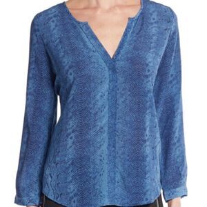 Joie Silk Snakeprint Blouse Size Small